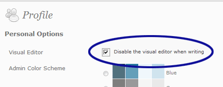 WordPress - Disable Visual Editor