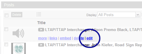 Libsyn - Edit Post Link